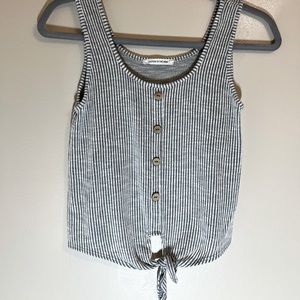 Grey Striped Knot Tank
